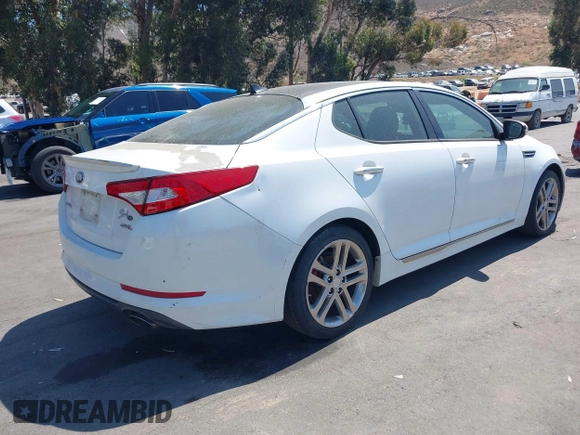 2013 Kia Optima SX with VIN 5XXGR4A64DG239506, listed as a IAAI auction lot 42406234 with 158,626 mi miles and . Bid and sale history available at DreamBid. Image 4.