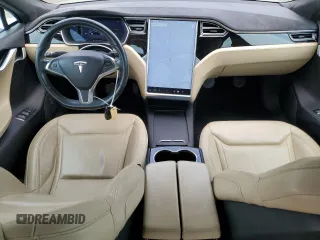 2016 Tesla Model S 70 with VIN 5YJSA1E14GF162187, listed as a Copart auction lot 59308185 with 98,088 mi miles and Salvage title. Bid and sale history available at DreamBid. Image 8.