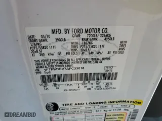 2010 Ford F-150 XL with VIN 1FTFW1EV7AFC33018, listed as a Copart auction lot 53820315 with 149,555 mi miles and Clean Title. Bid and sale history available at carsss.com. Image 12.