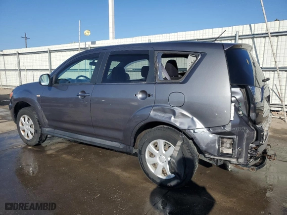2012 Mitsubishi Outlander ES with VIN JA4AS2AW0CU025825, listed as a Copart auction lot 53082065 with 124,004 mi miles and Salvage Title. Bid and sale history available at carsss.com. Image 2.