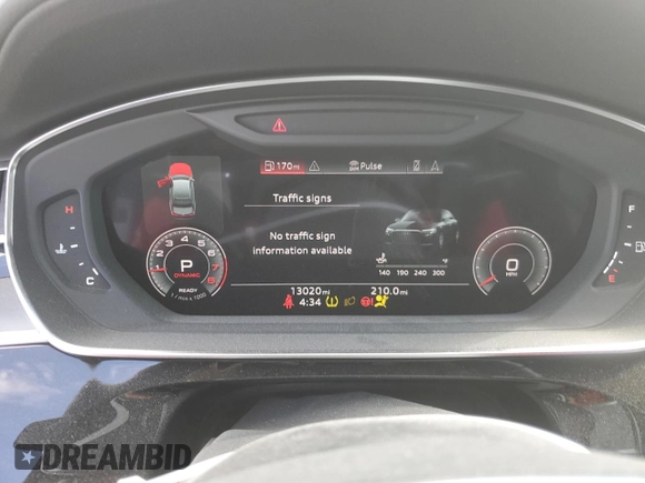 2022 Audi A8 with VIN WAULDAF89NN006262, listed as a Copart auction lot 57478025 with 13,020 mi miles and Salvage title. Bid and sale history available at DreamBid. Image 9.