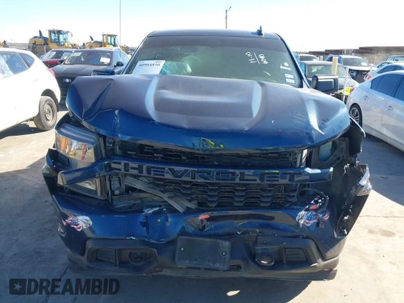 2020 Chevrolet Silverado 1500 Custom with VIN 3GCPWBEK3LG362634, listed as a IAAI auction lot 40904850 with 145,441 mi miles. Bid and sale history available at carsss.com. Image 6.