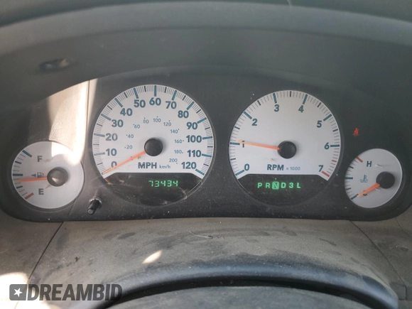 2005 Dodge Caravan SE with VIN 1D4GP24R25B191871, listed as a Copart auction lot 59372975 with 73,434 mi miles and Salvage title. Bid and sale history available at DreamBid. Image 9.