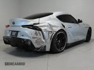2020 Toyota GR Supra 3.0 with VIN WZ1DB4C01LW031761, listed as a Copart auction lot 47621015 with 53,624 mi miles and Salvage Title. Bid and sale history available at carsss.com. Image 3.