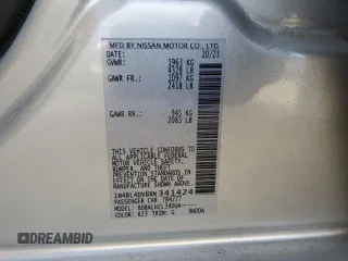 2024 Nissan Altima 2.5 SV with VIN 1N4BL4DV8RN341424, listed as a Copart auction lot 46617805 with 37,194 mi miles and Salvage Title. Bid and sale history available at carsss.com. Image 14.