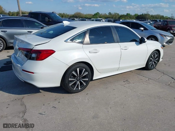 2022 Honda Civic Sedan EX with VIN 2HGFE1F7XNH319738, listed as a IAAI auction lot 41678876 with 37,974 mi miles. Bid and sale history available at carsss.com. Image 4.