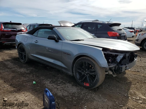 2023 Chevrolet Camaro 2LT with VIN 1G1FD3DS0P0140337, listed as a Copart auction lot 48287125 with 19,535 mi miles and Salvage Title. Bid and sale history available at carsss.com. Image 4.