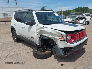 2018 Jeep Renegade Trailhawk with VIN ZACCJBCBXJPG75045, listed as a IAAI auction lot 42217017 with 110,013 mi miles and . Bid and sale history available at DreamBid. Image 1.
