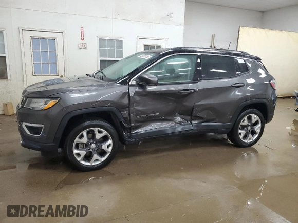 2020 Jeep Compass Limited with VIN 3C4NJDCB7LT216880, listed as a Copart auction lot 46085755 with 47,265 mi miles and Salvage Title. Bid and sale history available at carsss.com. Image 1.