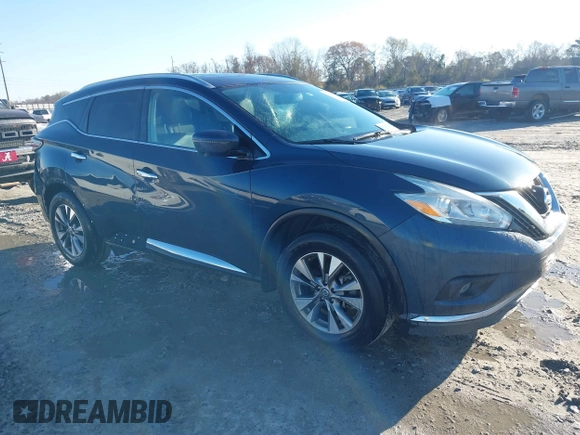 2016 Nissan Murano Platinum with VIN 5N1AZ2MG8GN120103, listed as a IAAI auction lot 41750780 with 28,516 mi miles. Bid and sale history available at carsss.com. Image 1.