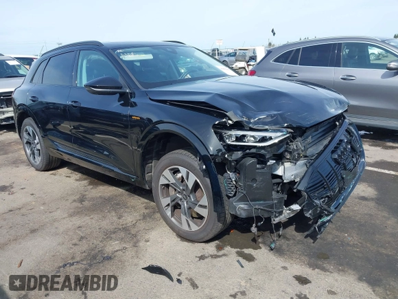 2022 Audi e-tron Premium with VIN WA1AAAGE6NB027461, listed as a IAAI auction lot 41830461 with 25,727 mi miles. Bid and sale history available at carsss.com. Image 1.