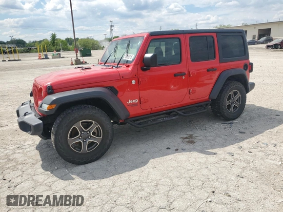 2018 Jeep Wrangler Unlimited Sport S z VIN 1C4HJXDG0JW122629, wystawiony jako Copart lot #56055015 z przebiegiem 130 731 mil mil oraz Czysty tytuł • Clean title. Historia ofert i sprzedaży dostępna na DreamBid. Obrazek 1.