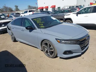 2022 Honda Accord Sedan Sport SE with VIN 1HGCV1F49NA114533, listed as a IAAI auction lot 41762430 with 38,566 mi miles. Bid and sale history available at carsss.com. Image 1.