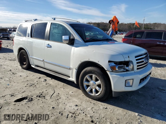 2007 Infiniti QX56 with VIN 5N3AA08CX7N800787, listed as a Copart auction lot 89390525 with 0 mi miles and Clean Title. Bid and sale history available at carsss.com. Image 4.