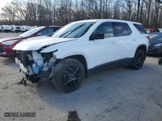 2021 Chevrolet Traverse LS with VIN 1GNERFKW7MJ189303, listed as a Copart auction lot 45230635 with 0 mi miles and Salvage Title. Bid and sale history available at carsss.com. Image 1.