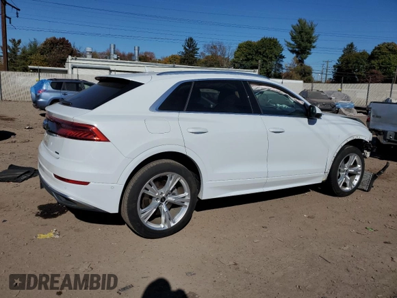 2021 Audi Q8 Premium Plus with VIN WA1BVAF16MD034467, listed as a Copart auction lot 76974524 with 38,272 mi miles and Salvage Title. Bid and sale history available at carsss.com. Image 3.