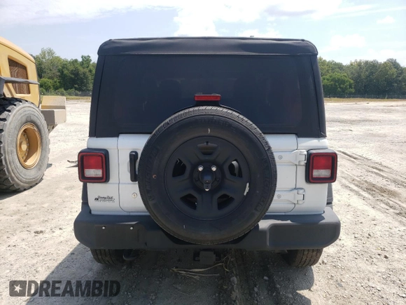 2022 Jeep Wrangler Sport with VIN 1C4HJXAG2NW277421, listed as a Copart auction lot 63097913 with 25,141 mi miles and . Bid and sale history available at DreamBid. Image 6.