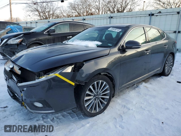 2017 Kia Cadenza Limited with VIN KNALC4J10H5077840, listed as a Copart auction lot 88849015 with 85,763 mi miles and Salvage Title. Bid and sale history available at carsss.com. Image 1.