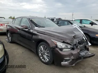 2020 Infiniti Q50 Luxe z VIN JN1EV7AR2LM250739, wystawiony jako Copart lot #66489913 z przebiegiem 50 254 mil mil oraz Szkoda całkowita • Salvage title. Historia ofert i sprzedaży dostępna na DreamBid. Obrazek 4.