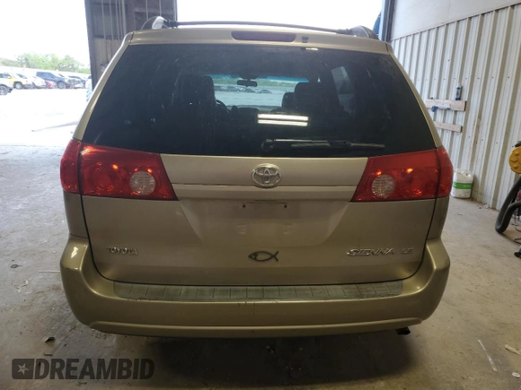 2007 Toyota Sienna CE with VIN 5TDZK23C37S032743, listed as a Copart auction lot 52750825 with 102,142 mi miles and Salvage Title. Bid and sale history available at carsss.com. Image 6.