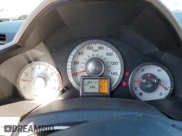 2011 Honda Pilot EX with VIN 5FNYF4H49BB081407, listed as a Copart auction lot 47947585 with 189,117 mi miles and Salvage Title. Bid and sale history available at DreamBid. Image 9.