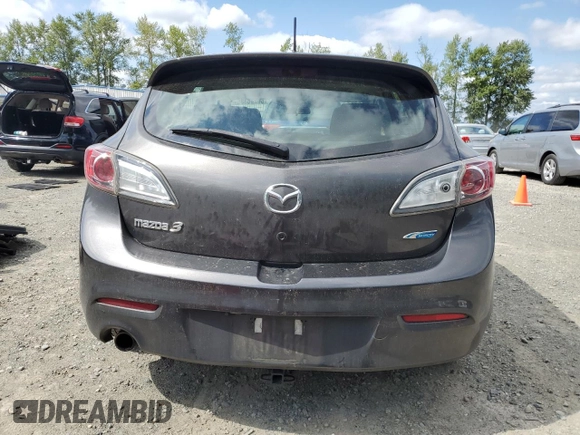 2013 Mazda 3 i Touring with VIN JM1BL1LP2D1757240, listed as a Copart auction lot 59246835 with 92,370 mi miles and Salvage title. Bid and sale history available at DreamBid. Image 6.