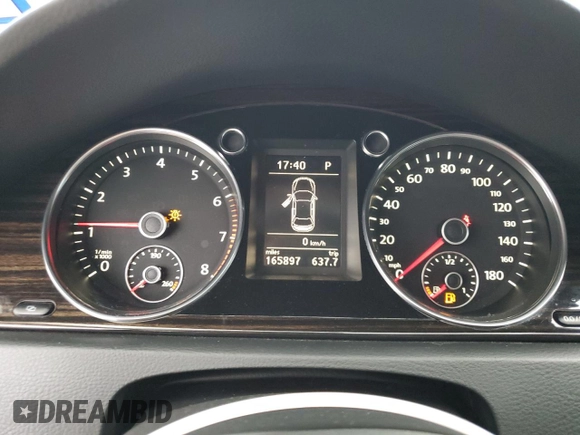 2013 Volkswagen CC VR6 Lux with VIN WVWHU7AN9DE508793, listed as a Copart auction lot 45765715 with 165,897 mi miles and Salvage Title. Bid and sale history available at carsss.com. Image 9.