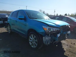 2013 Mitsubishi Outlander Sport SE with VIN 4A4AR4AU5DE007157, listed as a IAAI auction lot 42018513 with 72,902 mi miles. Bid and sale history available at carsss.com. Image 1.