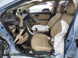 2013 Hyundai Elantra Limited with VIN KMHDH4AE7DU595872, listed as a Copart auction lot 52130425 with 0 mi miles and Salvage Title. Bid and sale history available at carsss.com. Image 7.