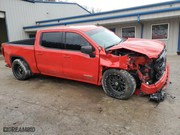 2021 GMC Sierra 1500 Elevation with VIN 3GTU9CET7MG159479, listed as a Copart auction lot 79808374 with 54,904 mi miles and Salvage Title. Bid and sale history available at carsss.com. Image 4.