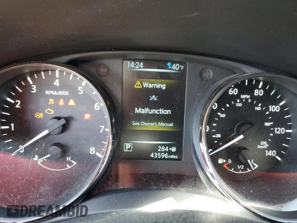2017 Nissan Rogue SV with VIN KNMAT2MV4HP588324, listed as a Copart auction lot 61448755 with 43,596 mi miles and Salvage title. Bid and sale history available at DreamBid. Image 9.