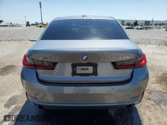 2023 BMW 3 Series 330i xDrive with VIN 3MW89FF00P8D34979, listed as a Copart auction lot 52625655 with 17,031 mi miles and Salvage Title. Bid and sale history available at carsss.com. Image 6.