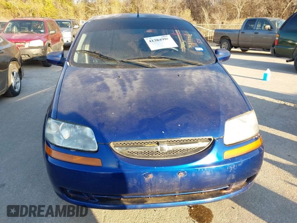 2008 Chevrolet Aveo LS with VIN KL1TD66648B222113, listed as a IAAI auction lot 41384996 with 135,794 mi miles and . Bid and sale history available at DreamBid. Image 6.