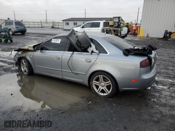 2006 Audi A4 2.0T z VIN WAUDF78E26A034286, wystawiony jako Copart lot #81818974 z przebiegiem Nie podano mil oraz Szkoda całkowita • Salvage title. Historia ofert i sprzedaży dostępna na DreamBid. Obrazek 2.