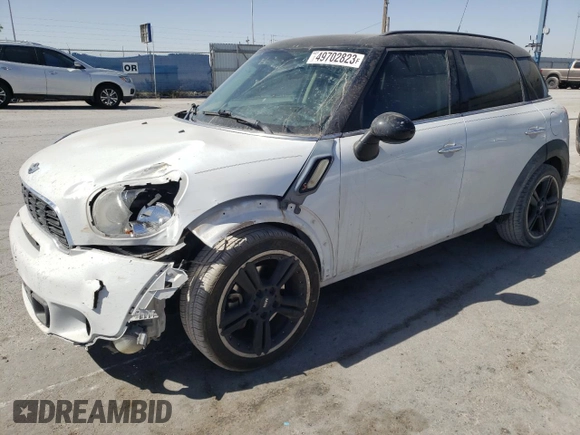 2013 MINI Countryman S with VIN WMWZC3C5XDWP22342, listed as a Copart auction lot 49702823 with 104,441 mi miles and Non repairable. Bid and sale history available at DreamBid. Image 1.