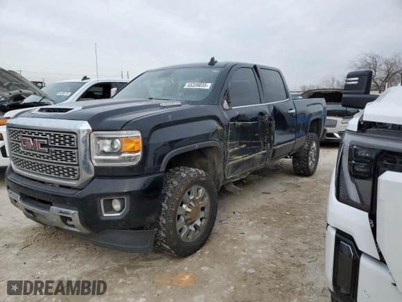 2019 GMC Sierra 2500HD Denali with VIN 1GT12SEY3KF127706, listed as a Copart auction lot 45339035 with 0 mi miles and Salvage Title. Bid and sale history available at carsss.com. Image 1.