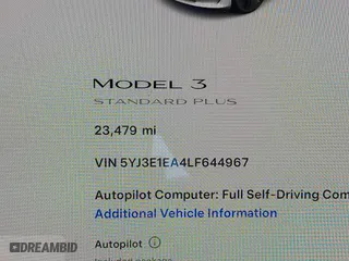 2020 Tesla Model 3 Standard Range Plus with VIN 5YJ3E1EA4LF644967, listed as a IAAI auction lot 41745984 with 23,479 mi miles. Bid and sale history available at carsss.com. Image 16.
