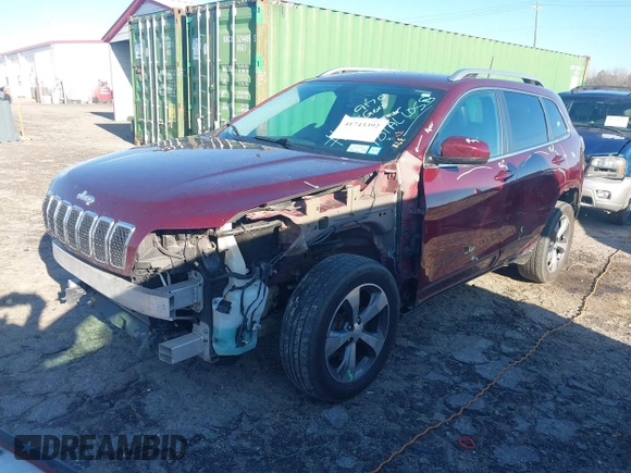 2019 Jeep Cherokee Limited with VIN 1C4PJMDX8KD441154, listed as a IAAI auction lot 41743392 with 121,141 mi miles and . Bid and sale history available at DreamBid. Image 21.