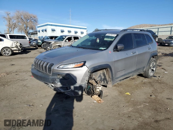 2018 Jeep Cherokee Trailhawk with VIN 1C4PJMBB9JD571773, listed as a Copart auction lot 82876514 with 137,565 mi miles and Salvage title. Bid and sale history available at DreamBid. Image 1.