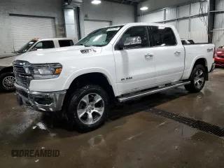 2020 Ram 1500 Laramie with VIN 1C6SRFJM8LN274113, listed as a Copart auction lot 45634455 with 164,629 mi miles and Salvage title. Bid and sale history available at DreamBid. Image 1.