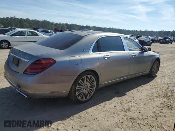 2018 Mercedes-Benz S with VIN WDDUX8AB2JA377071, listed as a Copart auction lot 79737574 with 60,854 mi miles and Salvage Title. Bid and sale history available at DreamBid. Image 3.