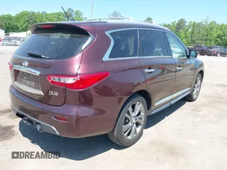 2013 Infiniti JX35 z VIN 5N1AL0MM5DC325543, wystawiony jako IAAI lot #42179986 z przebiegiem 174 743 mil mil oraz . Historia ofert i sprzedaży dostępna na DreamBid. Obrazek 4.