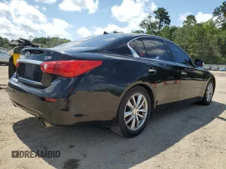 2014 Infiniti Q50 Premium with VIN JN1BV7APXEM670219, listed as a Copart auction lot 62340745 with 155,131 mi miles and Salvage title. Bid and sale history available at DreamBid. Image 3.