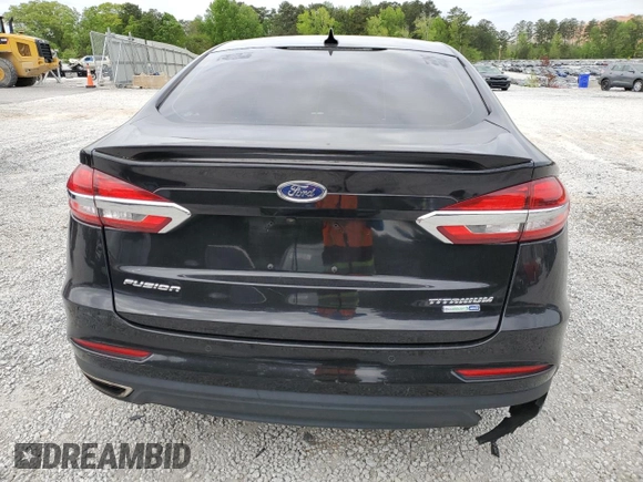 2019 Ford Fusion Titanium with VIN 3FA6P0D95KR184147, listed as a Copart auction lot 52968885 with 122,170 mi miles and Clean Title. Bid and sale history available at carsss.com. Image 6.