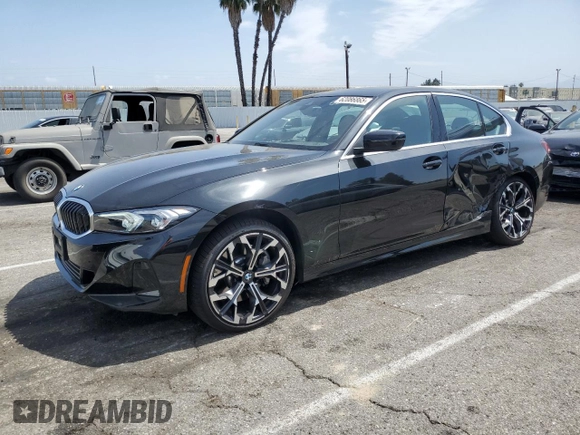 2025 BMW 3 Series 330i with VIN 3MW69CW00S8F24683, listed as a Copart auction lot 62086865 with 5,126 mi miles and Salvage title. Bid and sale history available at DreamBid. Image 1.