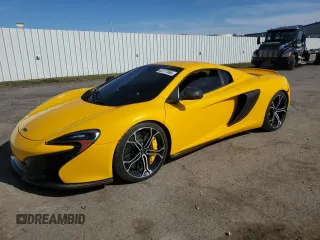 2016 McLaren 650S with VIN SBM11FAA6GW006251, listed as a Copart auction lot 52177065 with 14,614 mi miles and Clean Title. Bid and sale history available at DreamBid. Image 1.