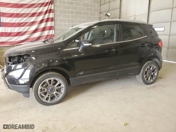 2020 Ford EcoSport Titanium with VIN MAJ6S3KL4LC382331, listed as a Copart auction lot 49233235 with 44,573 mi miles and Salvage Title. Bid and sale history available at carsss.com. Image 1.