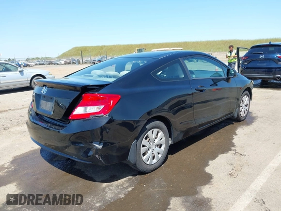 2012 Honda Civic Cpe LX with VIN 2HGFG3B50CH519325, listed as a IAAI auction lot 42084774 with 168,807 mi miles. Bid and sale history available at carsss.com. Image 4.