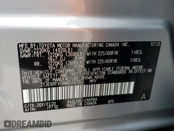 2024 Toyota RAV4 Hybrid XSE with VIN 2T3E6RFV5RW055015, listed as a Copart auction lot 86849154 with 17,849 mi miles and Salvage Title. Bid and sale history available at carsss.com. Image 16.