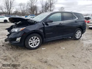2020 Chevrolet Equinox LT with VIN 3GNAXKEV4LL322378, listed as a Copart auction lot 48140825 with 107,617 mi miles and Salvage Title. Bid and sale history available at carsss.com. Image 1.